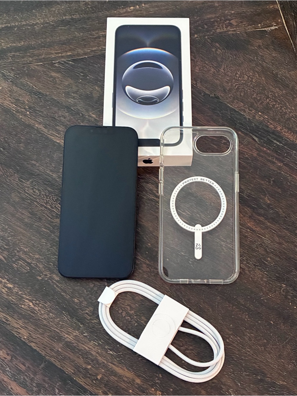 Apple iPhone 16e - 128GB - Black - Unlocked & Factory Reset Bundle w/ ZAGG Case
